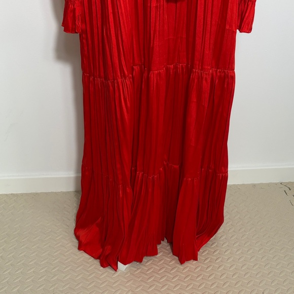 Zara Elegant Red Maxi Dress XL - Picture 4 of 7